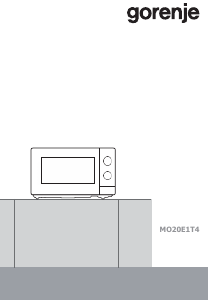 Посібник Gorenje MO20E1T4 Мікрохвильова піч