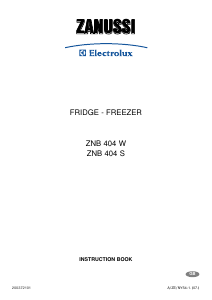 Manual Zanussi-Electrolux ZNB404W Fridge-Freezer