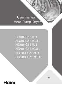 Manual Haier HD100-C367U1 Dryer
