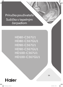 Návod Haier HD80-C367U1 Sušička