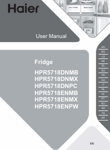 Návod Haier HPR5718DNMX Chladnička s mrazničkou