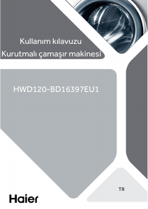 Kullanım kılavuzu Haier HWD120-BD16397EU1 Çamaşır kurutma makinesi