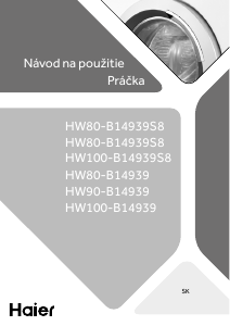 Návod Haier HW90-B14939S8 Práčka