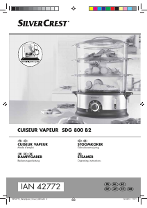 Manual SilverCrest SDG 800 B2 Steam Cooker