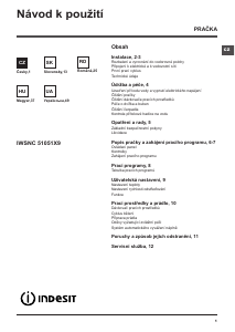 Посібник Indesit IWSNC 51051 X9 EU Пральна машина
