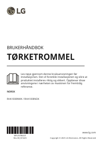 Bruksanvisning LG RHA1008NWK Tørketrommel