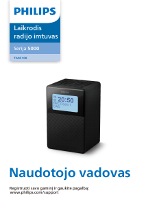 Vadovas Philips TAR5100 Radijo laikrodis su žadintuvu