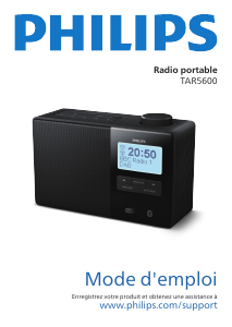 Mode d’emploi Philips TAR5600 Radio-réveil