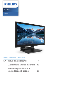 Návod Philips 222B9TA B Line LED monitor