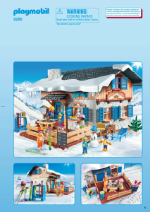 Manual de uso Playmobil set 9280 Winter Fun Cabaña de esquí