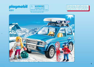 Manuál Playmobil set 9281 Winter Fun SUV Auto se střešním boxem