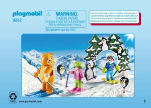 Manual Playmobil set 9282 Winter Fun Escola de Esqui