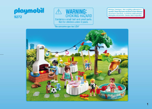 Instrukcja Playmobil set 9272 Modern House Ogrodowe party