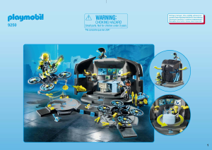 Manuale Playmobil set 9250 Adventure Centro di comando del Dr. Drone