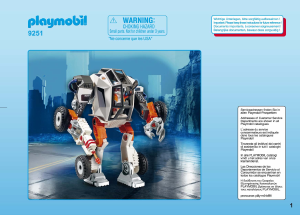 Mode d’emploi Playmobil set 9251 Adventure Chef de la Spy Team avec Robot Mech