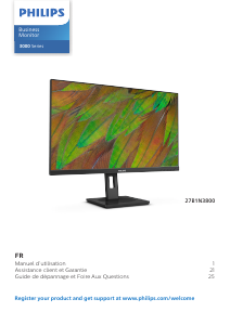 Mode d’emploi Philips 27B1N3800 Moniteur LED
