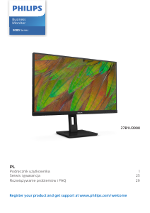 Instrukcja Philips 27B1U3900 Monitor LED