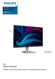 Bruksanvisning Philips 27B2U6903 LED skärm
