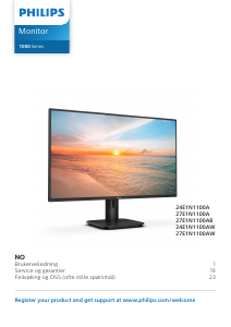 Bruksanvisning Philips 27E1N1100A LED-skjerm