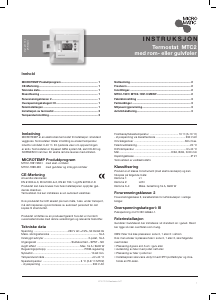 Bruksanvisning Micro-Matic MTC2 Termostat