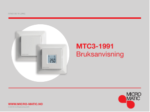 Bruksanvisning Micro-Matic MTC3-1991 Microtemp Termostat