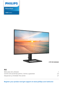 Manual Philips 27E1N1600AE Monitor LED
