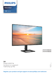 Brugsanvisning Philips 27E1N1800A LED-skærm