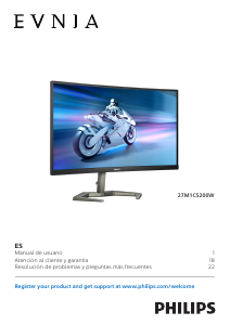 Manual de uso Philips 27M1C5200W Evnia Monitor de LED