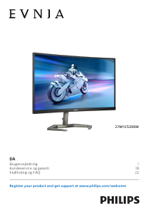 Brugsanvisning Philips 27M1C5200W Evnia LED-skærm