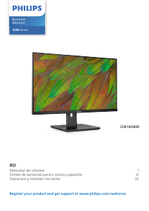 Manual Philips 32B1N3800 Monitor LED
