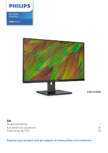 Brugsanvisning Philips 32B1U3900 LED-skærm