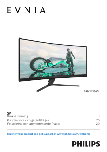 Bruksanvisning Philips 34M2C3500L Evnia LED skärm