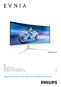 Manuale Philips 34M2C5501A Evnia Monitor LED