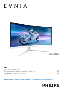 Manual Philips 34M2C5501A Evnia Monitor LED