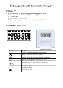 Bedienungsanleitung GAO EFP700ET Zeitschaltuhr