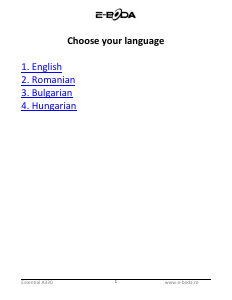 Manual E-Boda Essential A330 Tabletă