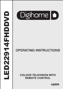 Manual Digihome LED22914FHDDVD LED Television