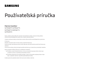 Návod Samsung S27FG812SU LED monitor
