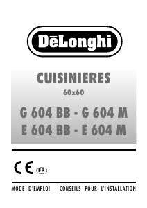 Mode d’emploi DeLonghi E604M Cuisinière