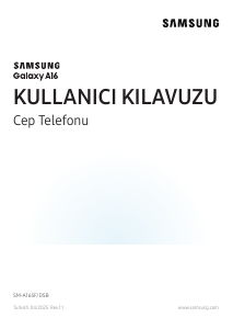 Kullanım kılavuzu Samsung SM-A165F/DSB Galaxy A Cep telefonu