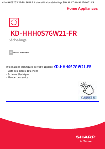 Mode d’emploi Sharp KD-HHH0S7GW21-FR Sèche-linge