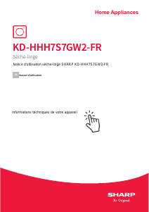 Mode d’emploi Sharp KD-HHH7S7GW2-FR Sèche-linge