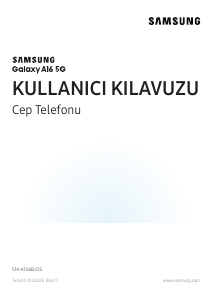 Kullanım kılavuzu Samsung SM-A166B/DS Galaxy A Cep telefonu