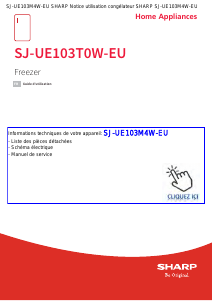 Mode d’emploi Sharp SJ-UE103M4W-EU Congélateur