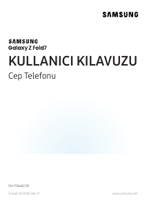 Kullanım kılavuzu Samsung SM-F966B/DS Galaxy Z Cep telefonu