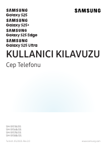 Kullanım kılavuzu Samsung SM-S936B/DS Galaxy S Cep telefonu