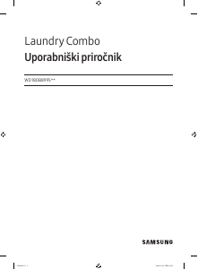 Priročnik Samsung WD18DB8995BZ Pralno-sušilni stroj