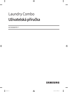Manuál Samsung WD18DB8995BZ Pračka se sušičkou