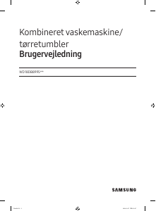 Brugsanvisning Samsung WD18DB8995BZ Vaske-tørremaskine