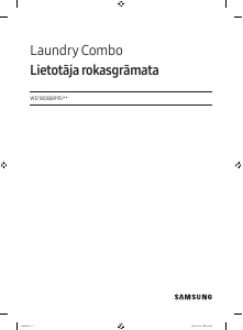 Rokasgrāmata Samsung WD18DB8995BZ Veļas mašīna ar žāvētāju
